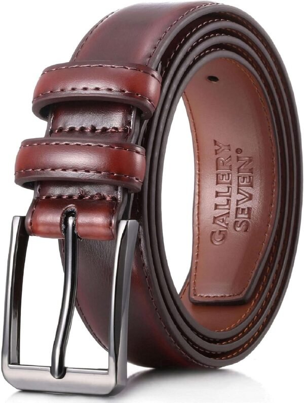 Leather Belt,Mahagony-Waist:58