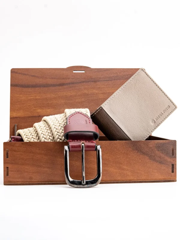 Wallet, Belt in Elegant Wooden Box