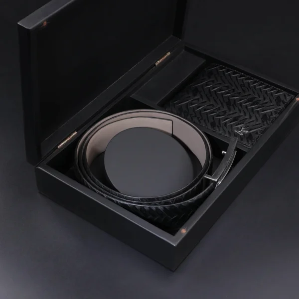 Wallet & Belt Set Black