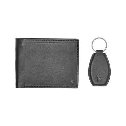 Leather Wallet & Free Keychain