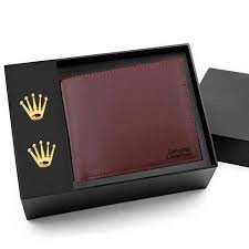 Wallet and Crown Cufflinks Gift Set
