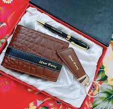 Customized Wallet, Pen, Keychain.