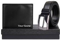 Customized Name Wallet & Belt