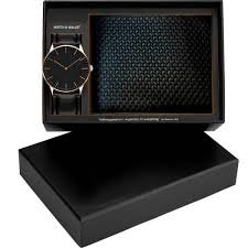 Leather Wallet and Watch Gift Set
