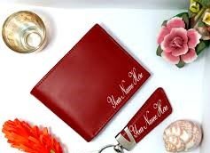 Leather Wallet and Keychain